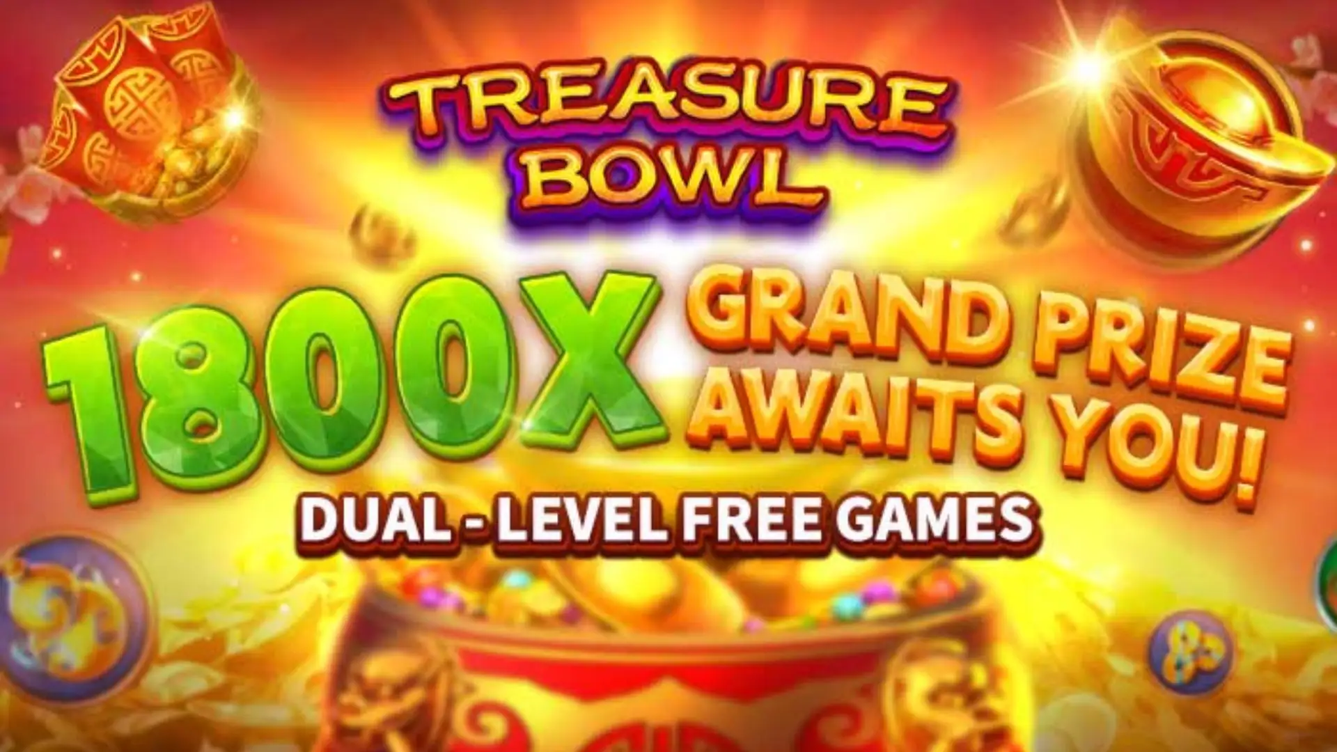 Multiplicadores Treasure Bowl clc777 - 7777x Máximo com Tigela Dourada